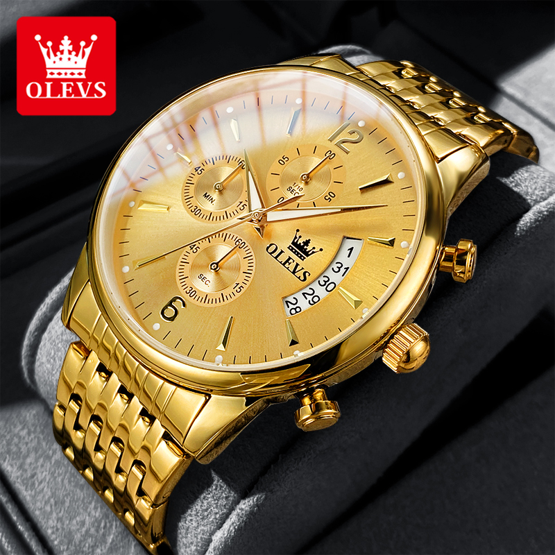 Luxury Watch For Men - OLEVS luxury brand men's watches Chronograph