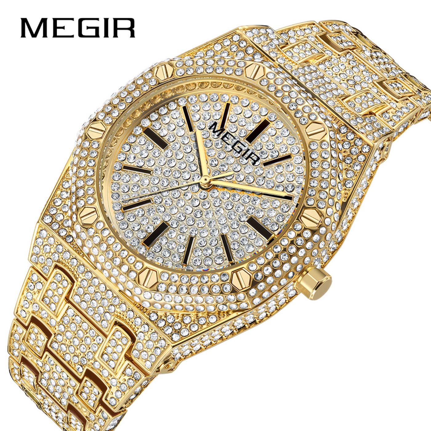 Luxury Watch Brand - MEGIR Luxury Quartz Rhinestone Watch for