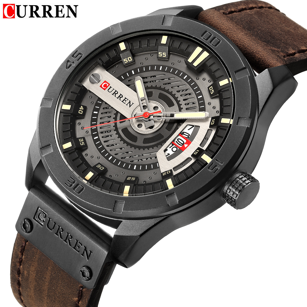 Luxury Watch Mockup - Luxury Watch Brand CURREN Men Military