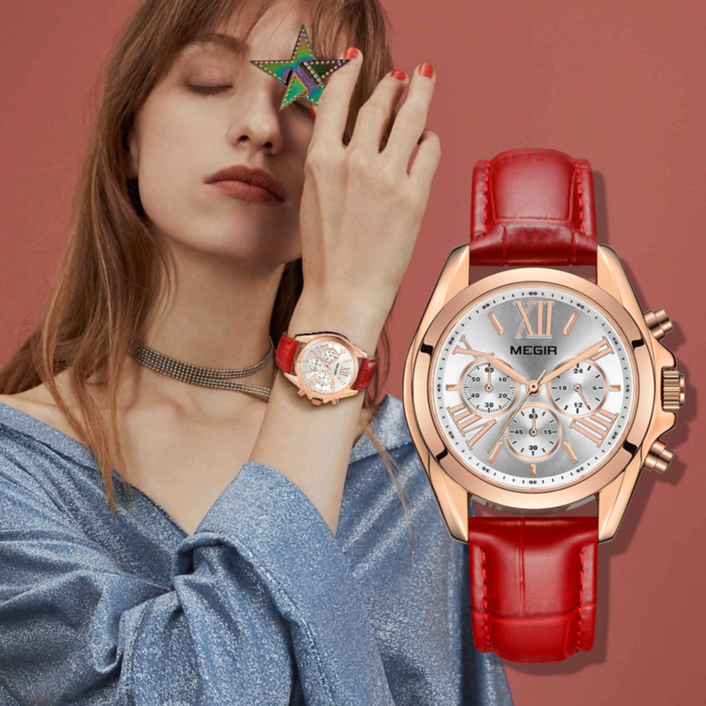 Luxury Watch Brand For Women - MEGIR New Luxury Leather Watch Women