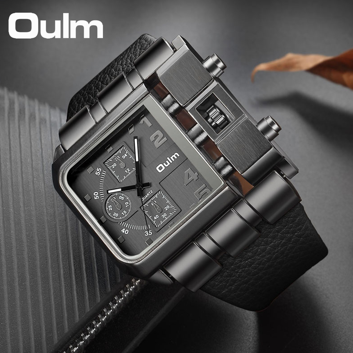 Luxury Watch Name - Oulm Casual Wristwatch Square Dial Wide