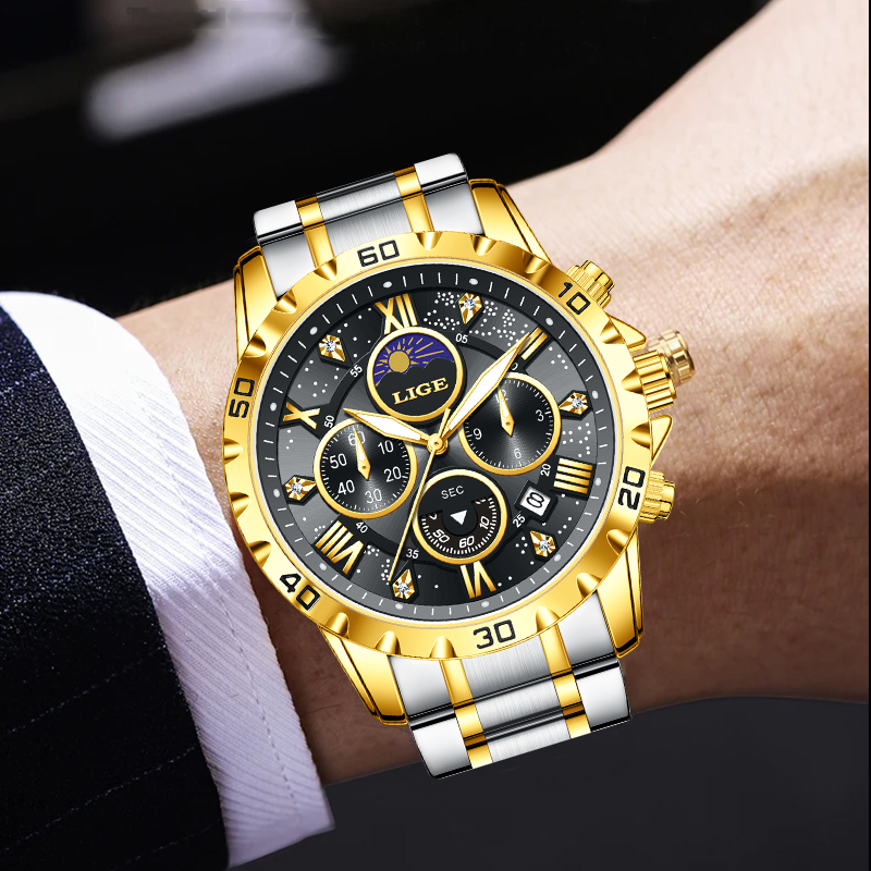 LIGE Top Brand Luxury Quartz M - Luxury Watch Brand recensione e prezzo