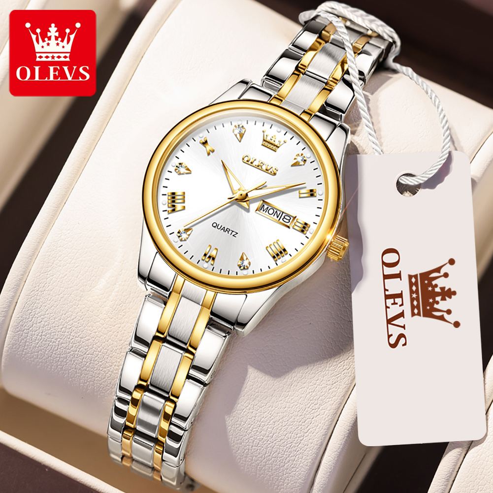 OLEVS 5563 New Fashion Women Q - Luxury Watch Leather Strap recensione e prezzo