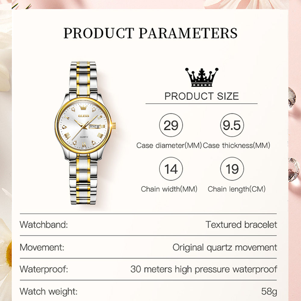 OLEVS 5563 New Fashion Women Q - Luxury Watch Leather Strap recensione e prezzo