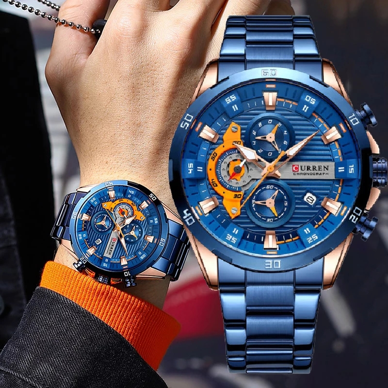 Watches For Men CURREN Man Wri - Luxury Watch Mockup recensione e prezzo
