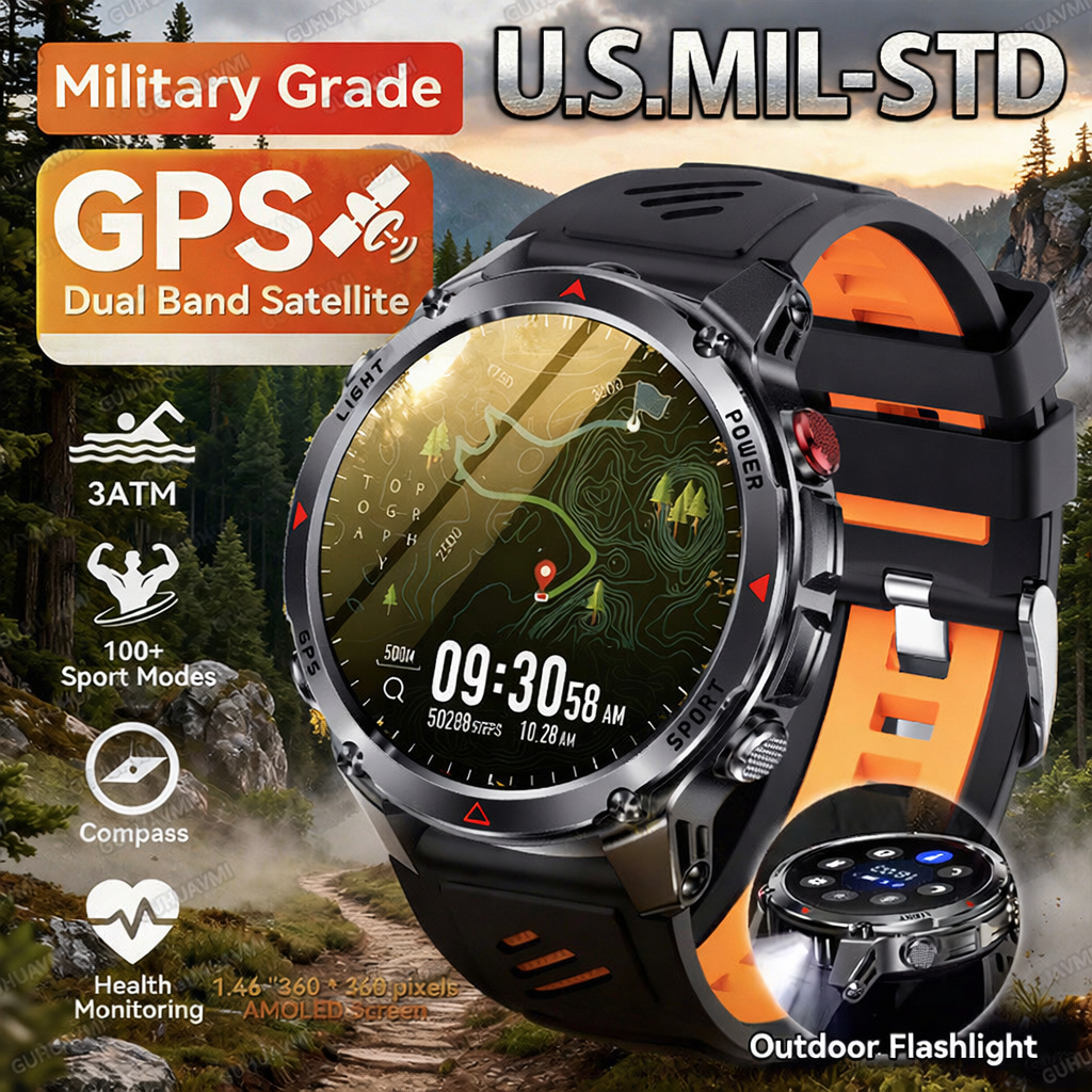 2026 New Outdoor Military GPS  - Gmt Dual Timezone Watch recensione e prezzo
