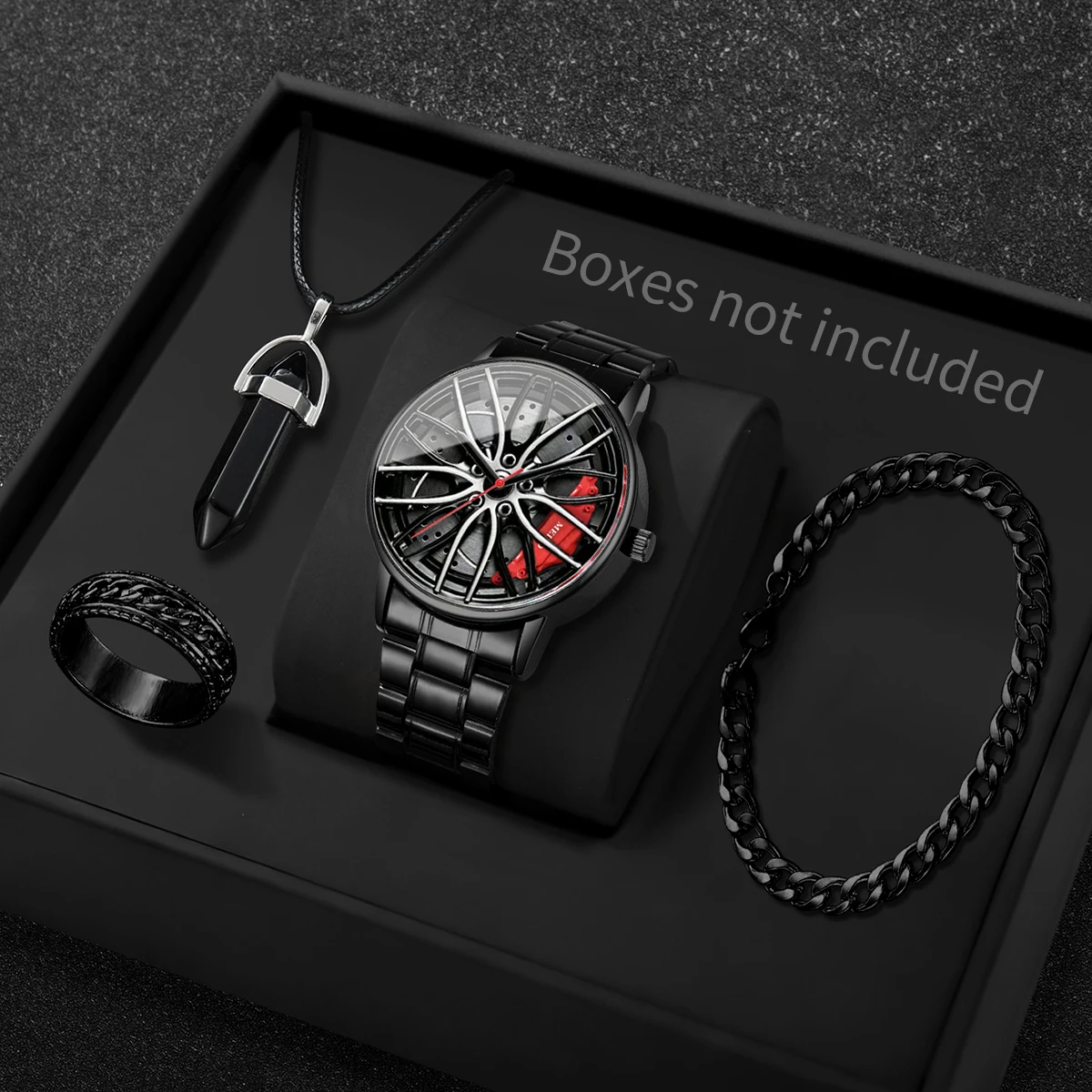 4PCS/Set Fashion 3d Car Wheel  - Luxury Watch Organizer recensione e prezzo