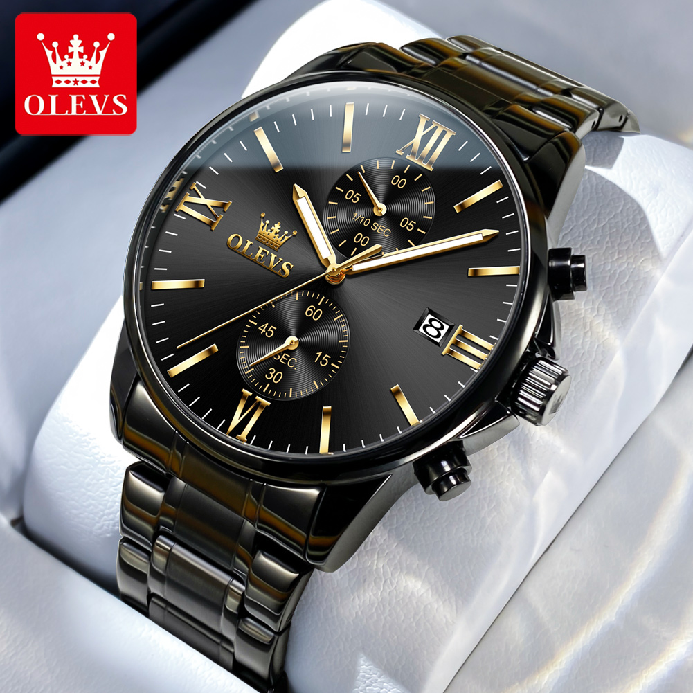 OLEVS 2886 Classic Black Quart - Luxury Watch Mockup recensione e prezzo