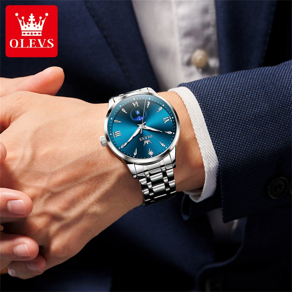 OLEVS Moon Phase men's watches - Luxury Watch For Men recensione e prezzo