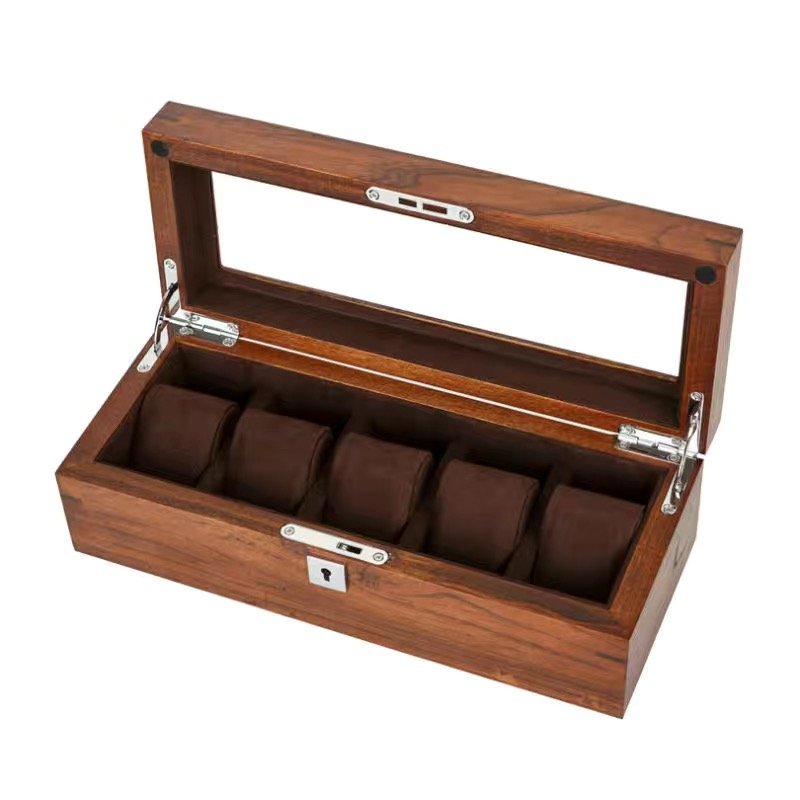 5 Slots Solid Wood Watch Box O - Luxury Watch Holder For Men recensione e prezzo