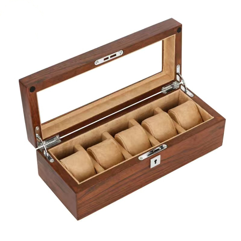 5 Slots Solid Wood Watch Box O - Luxury Watch Holder For Men recensione e prezzo