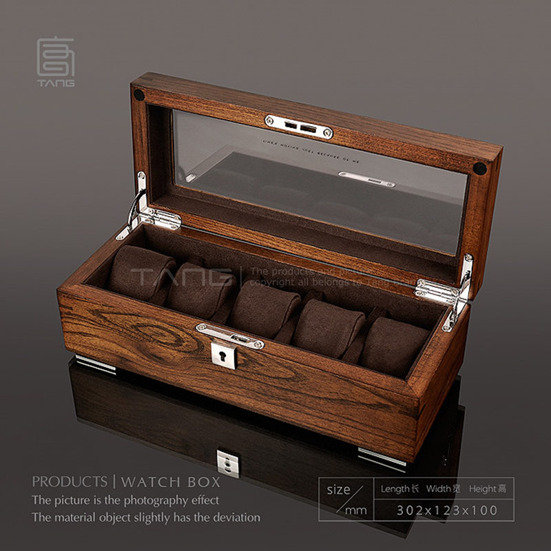 5 Slots Solid Wood Watch Box O - Luxury Watch Holder For Men recensione e prezzo