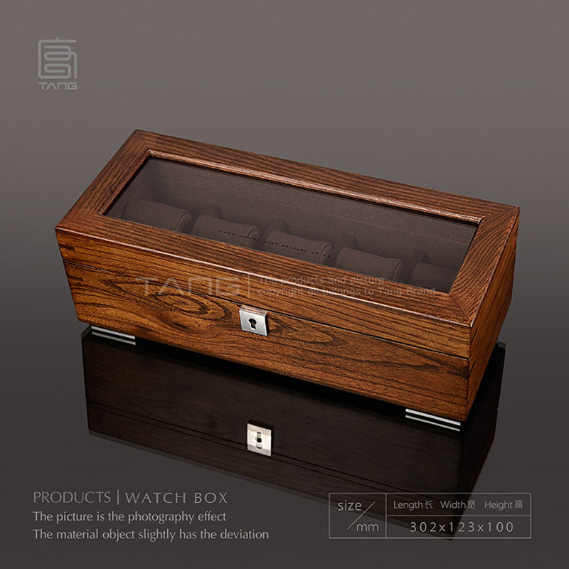 5 Slots Solid Wood Watch Box O - Luxury Watch Holder For Men recensione e prezzo