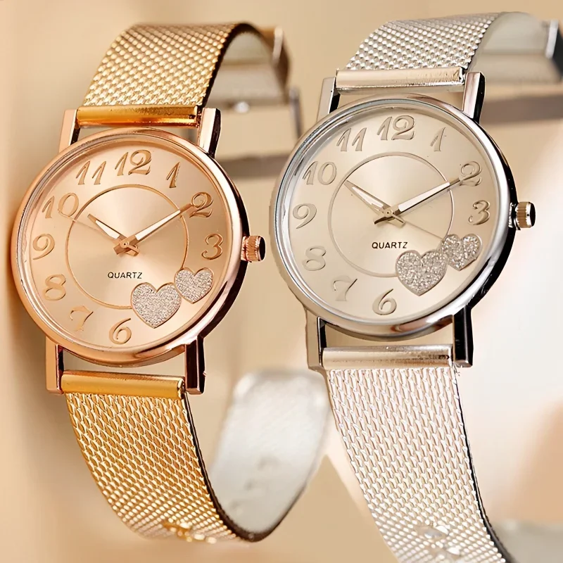 Elegant Rose Gold Heart Dial W - Luxury Watch Level recensione e prezzo