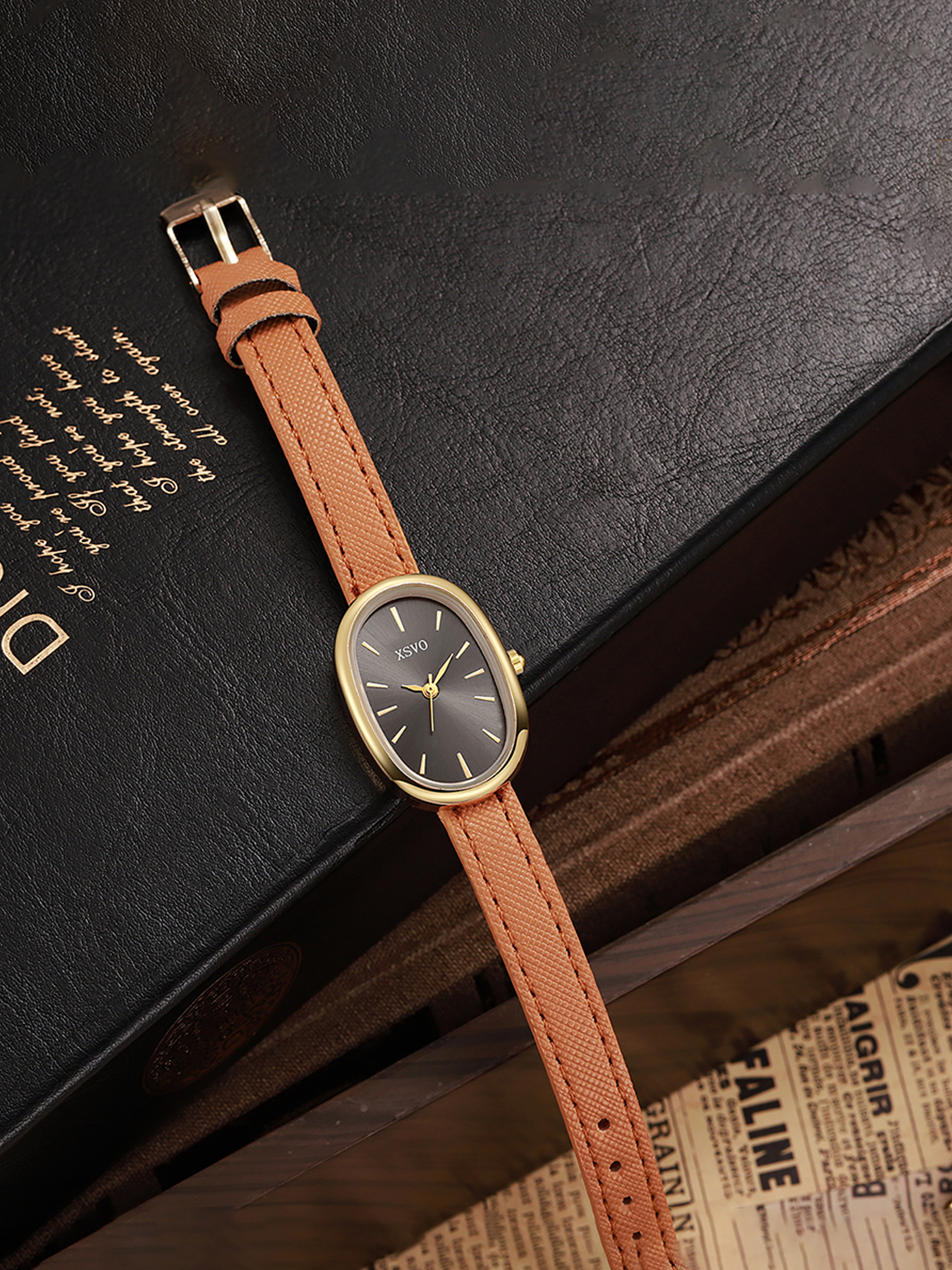 Elegant Oval Women's Watch, Go - Luxury Watch Leather Strap recensione e prezzo