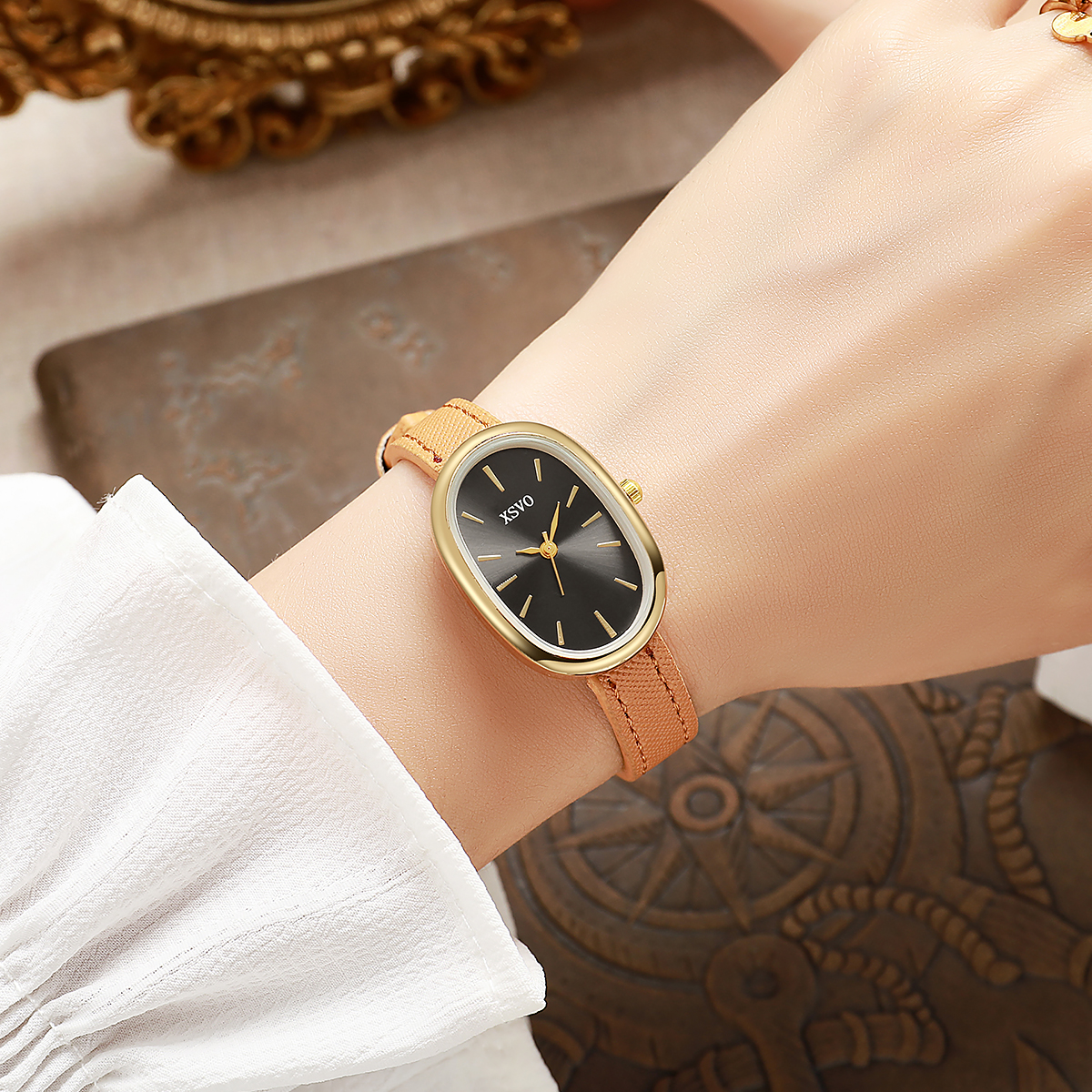 Elegant Oval Women's Watch, Go - Luxury Watch Leather Strap recensione e prezzo