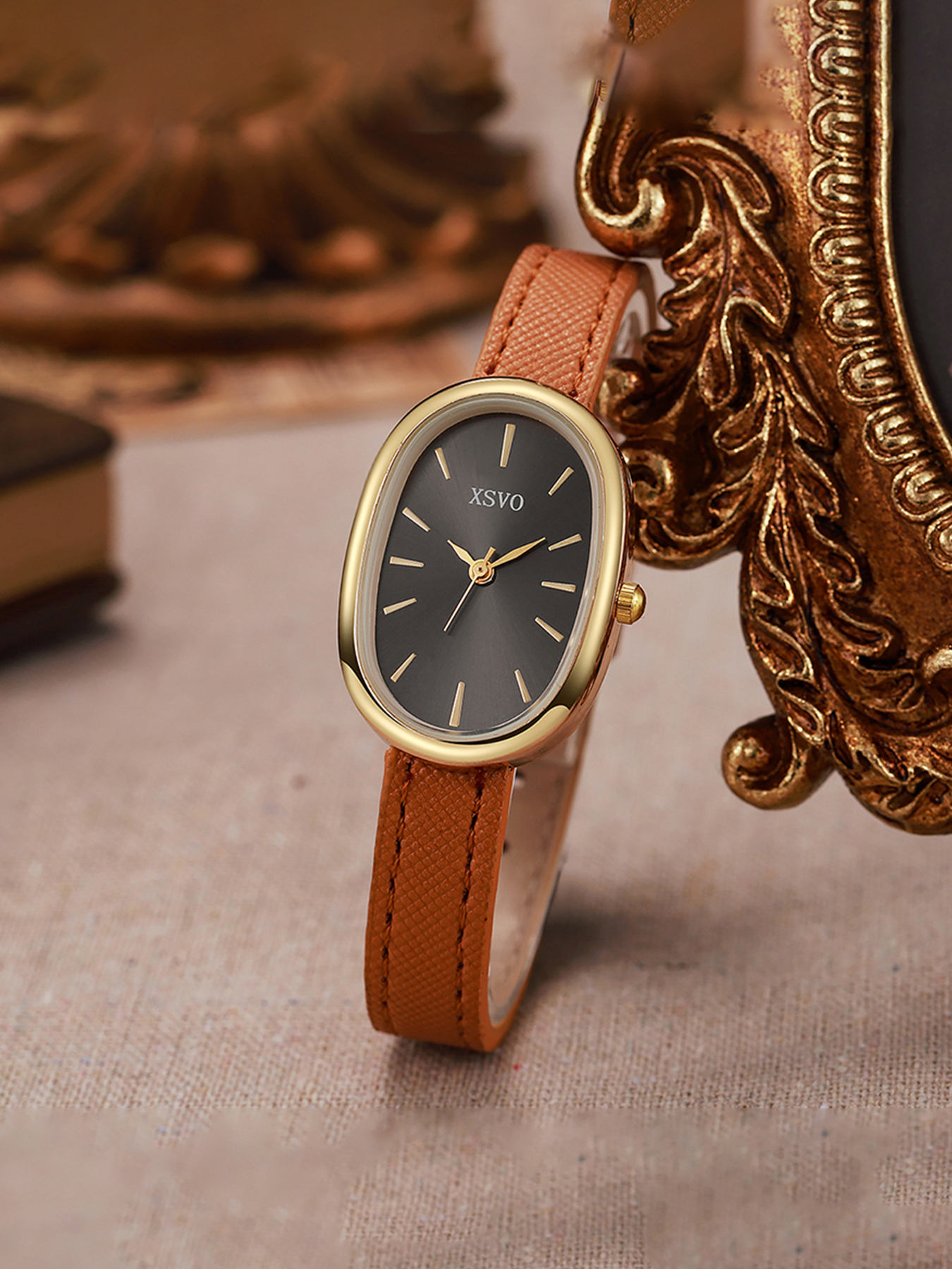 Elegant Oval Women's Watch, Go - Luxury Watch Leather Strap recensione e prezzo