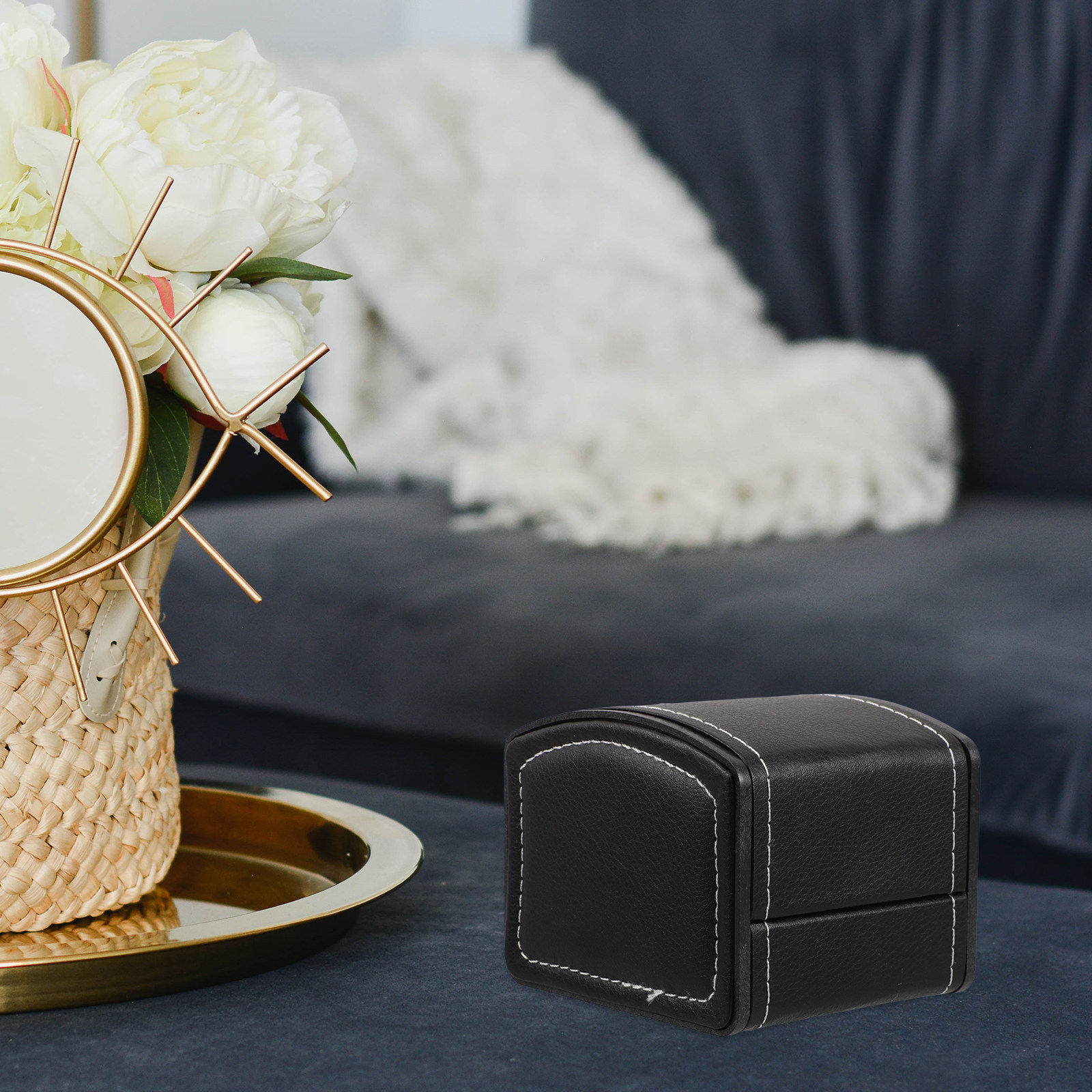 2Pcs Black PU Watch Organizer  - Luxury Watch Holder For Men recensione e prezzo