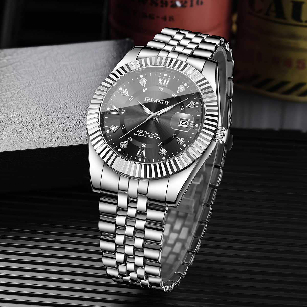 Fashion Rhinestone Men Busines - Luxury Watch Organizer recensione e prezzo