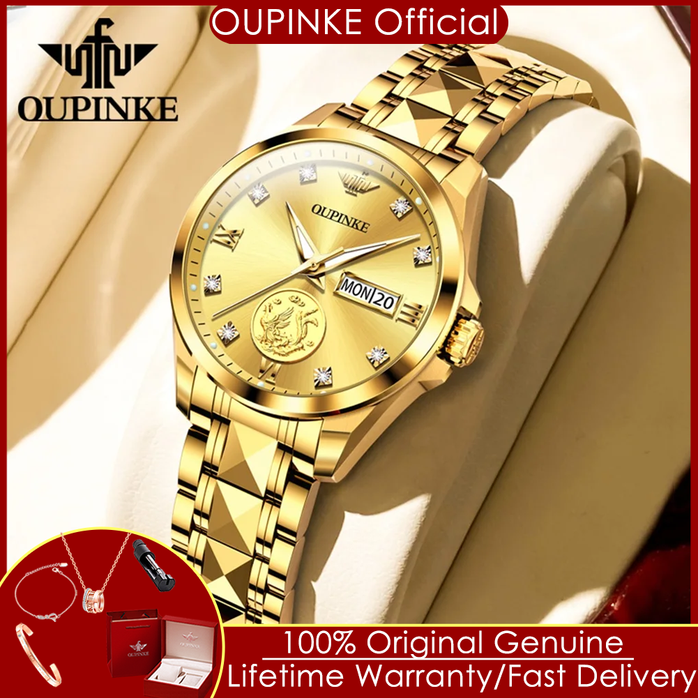 OUPINKE 3259 Real Gold Automat - Sapphire Crystal Display recensione e prezzo