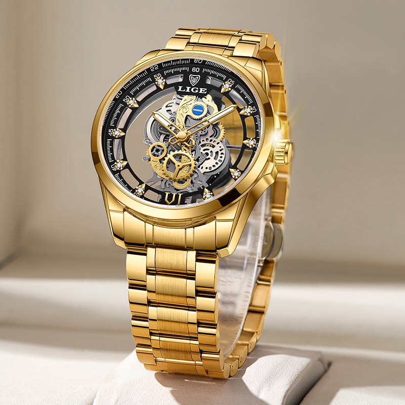 2026 LIGE Men Watch Skeleton A - Luxury Watch Mockup recensione e prezzo