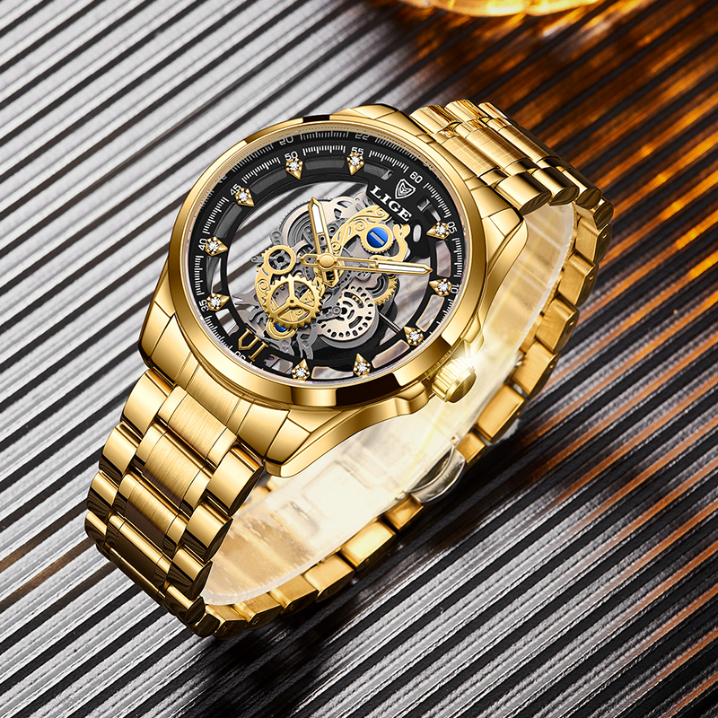 2026 LIGE Men Watch Skeleton A - Luxury Watch Mockup recensione e prezzo