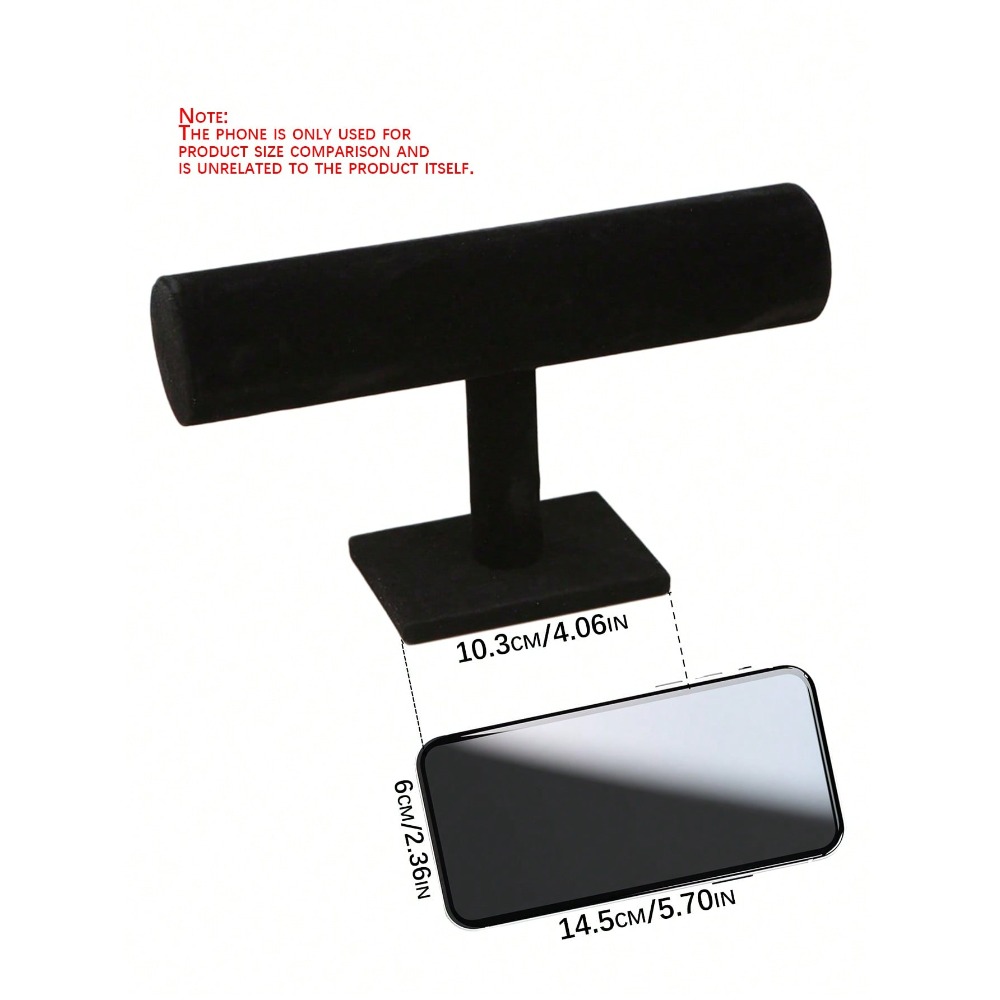 1pc Fashion Black Velvet T-Bar - Luxury Watch Organizer recensione e prezzo