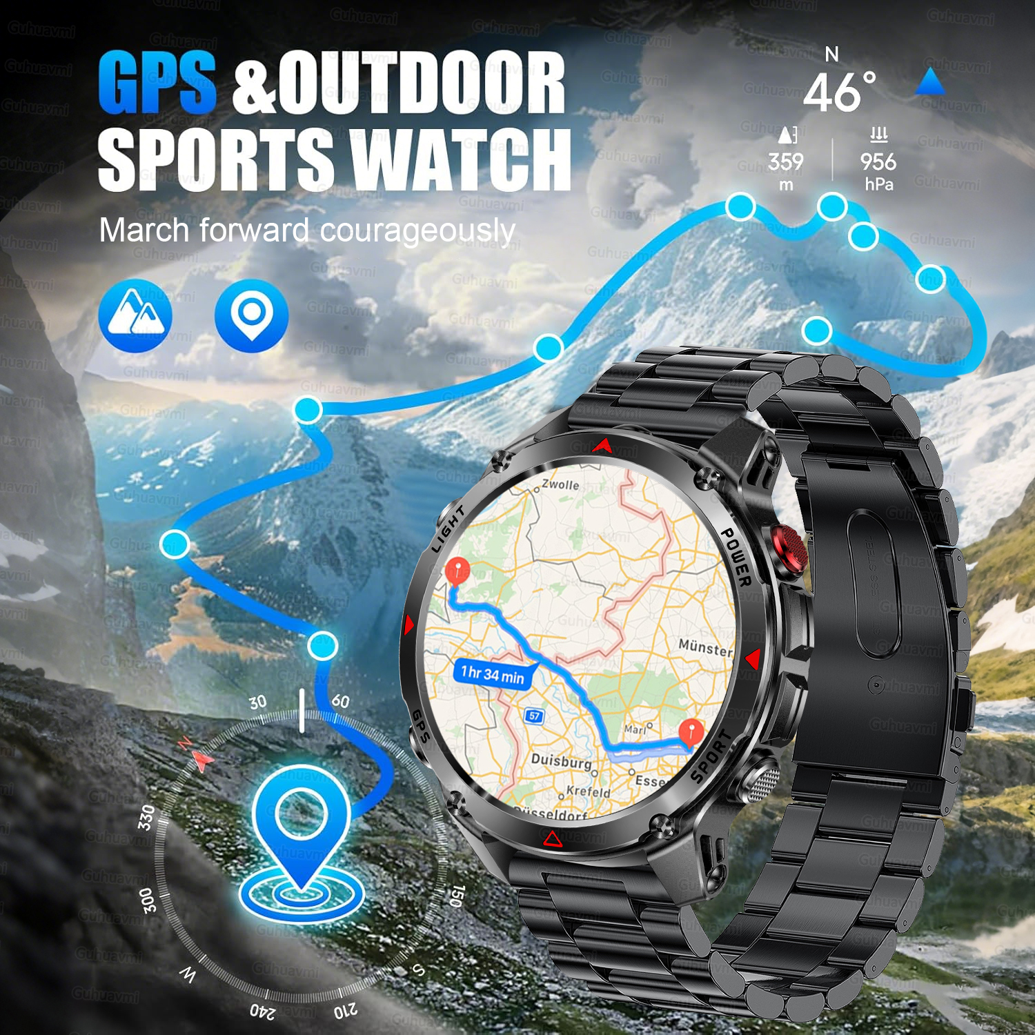 Adventure GPS SmartWatch Built - Gmt Dual Timezone Watch recensione e prezzo