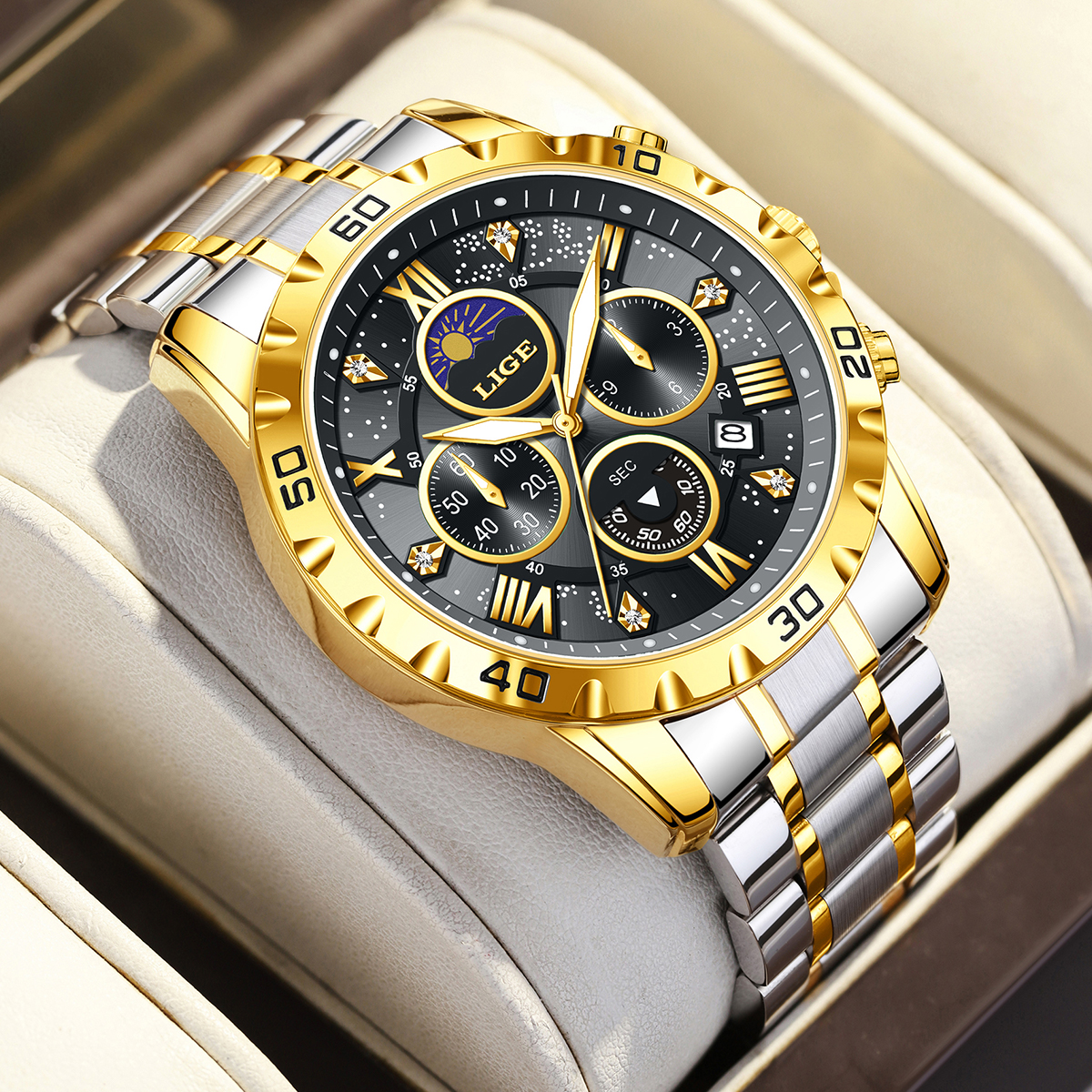 LIGE Top Brand Luxury Quartz M - Luxury Watch Brand recensione e prezzo
