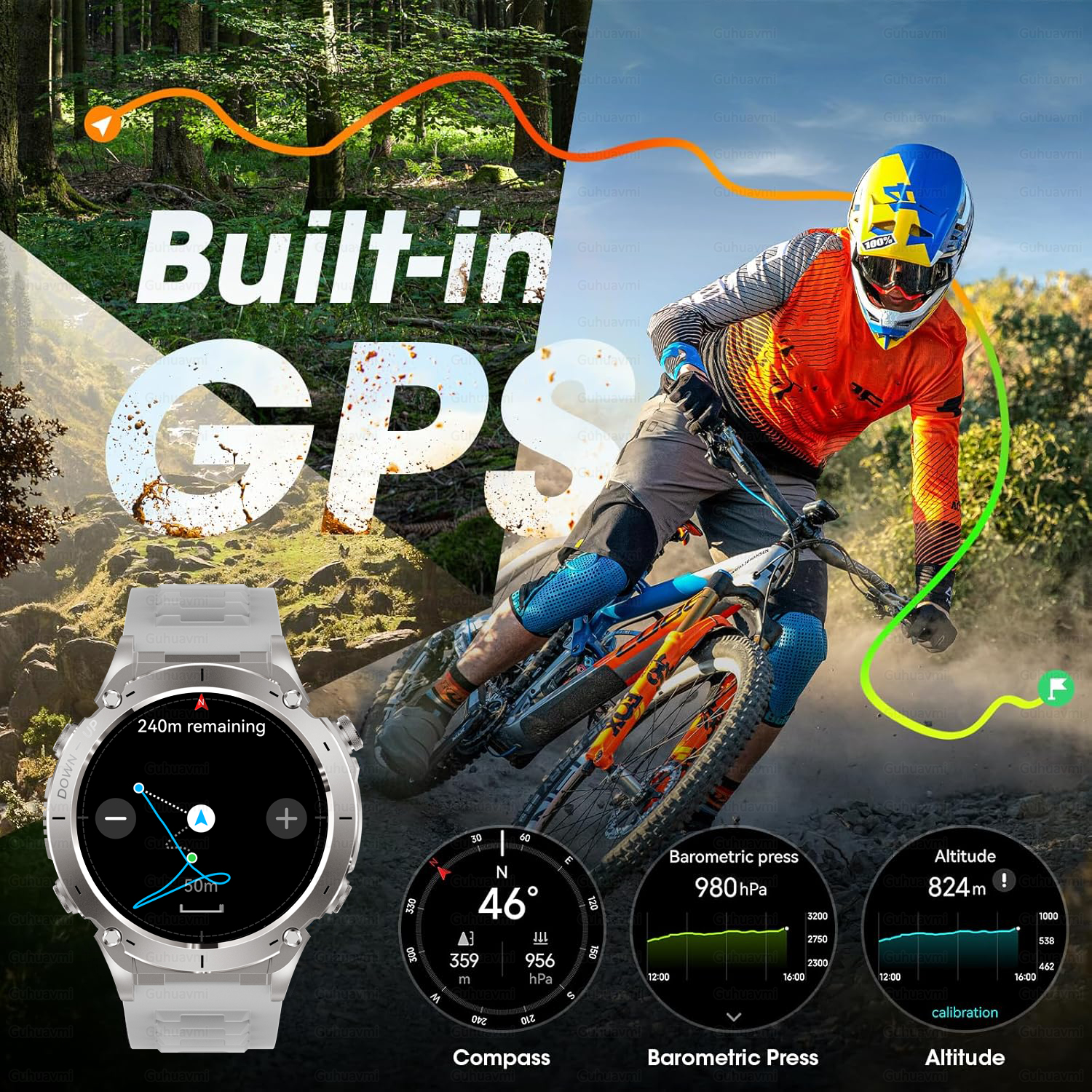 GPS Smart Watch 10ATM Waterpro - Gmt Dual Timezone Watch recensione e prezzo