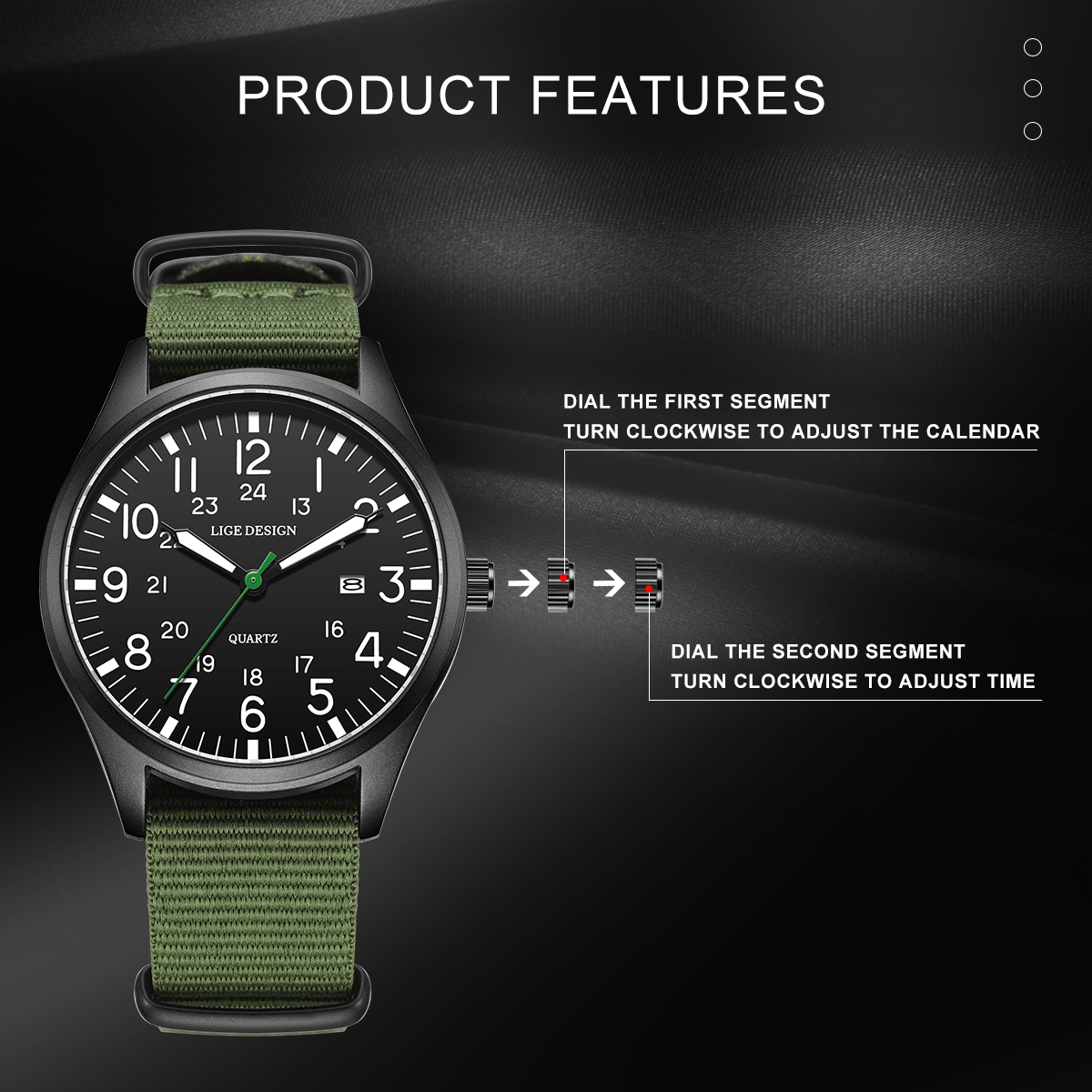 LIGE Top Brand Luxury Men Quar - Luxury Watch Mockup recensione e prezzo