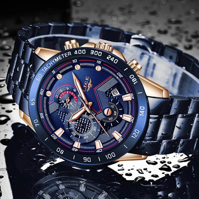LIGE New Fashion Watches Men S - Luxury Watch Mockup recensione e prezzo