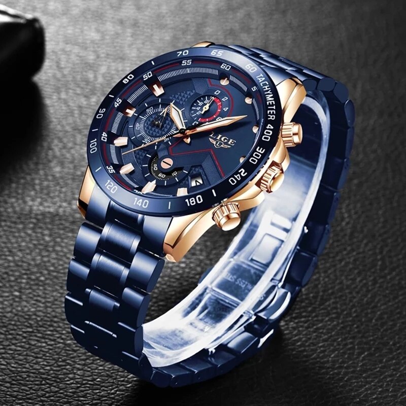 LIGE New Fashion Watches Men S - Luxury Watch Mockup recensione e prezzo