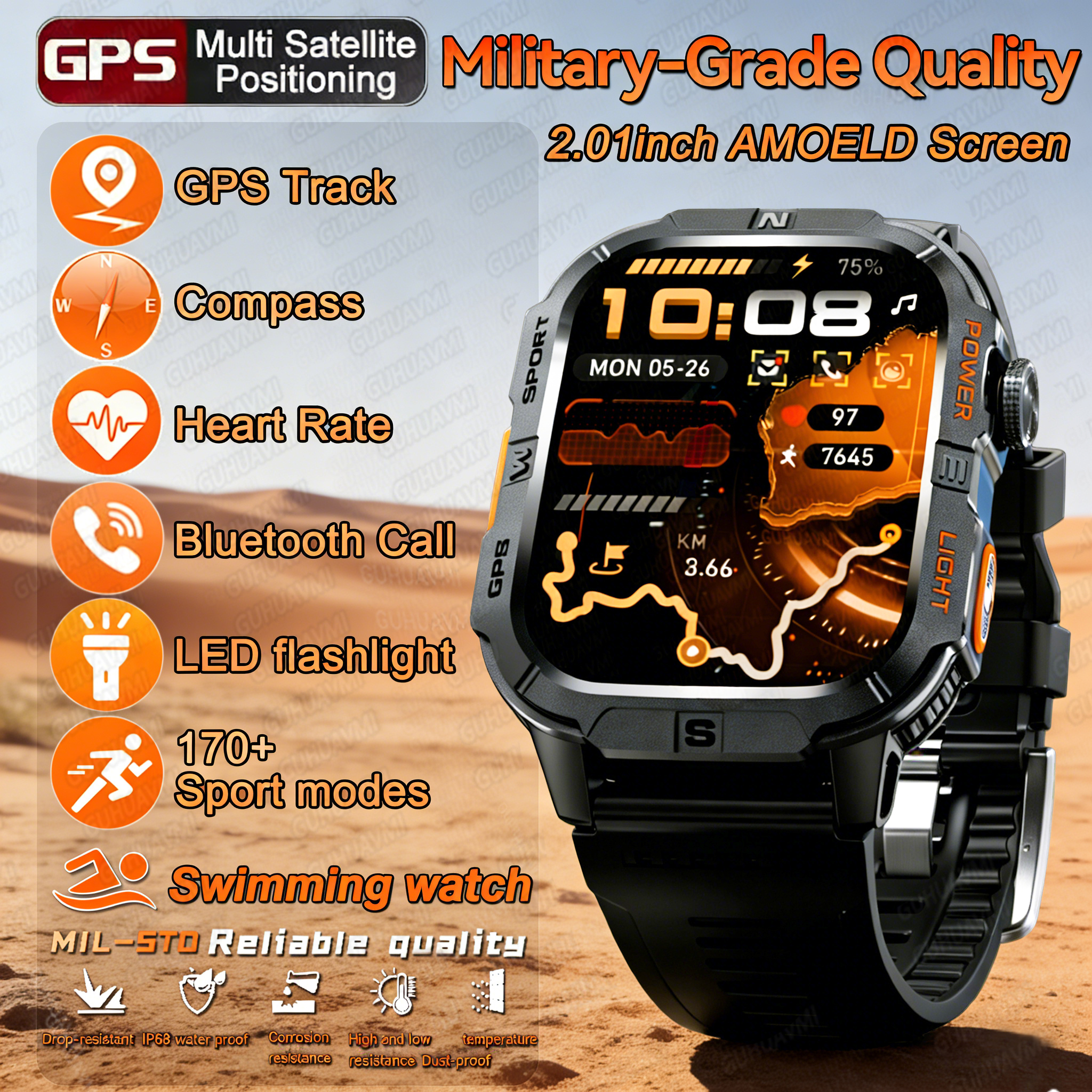 New Military T-Rex3 Ultra GPS  - Gmt Dual Timezone Watch recensione e prezzo
