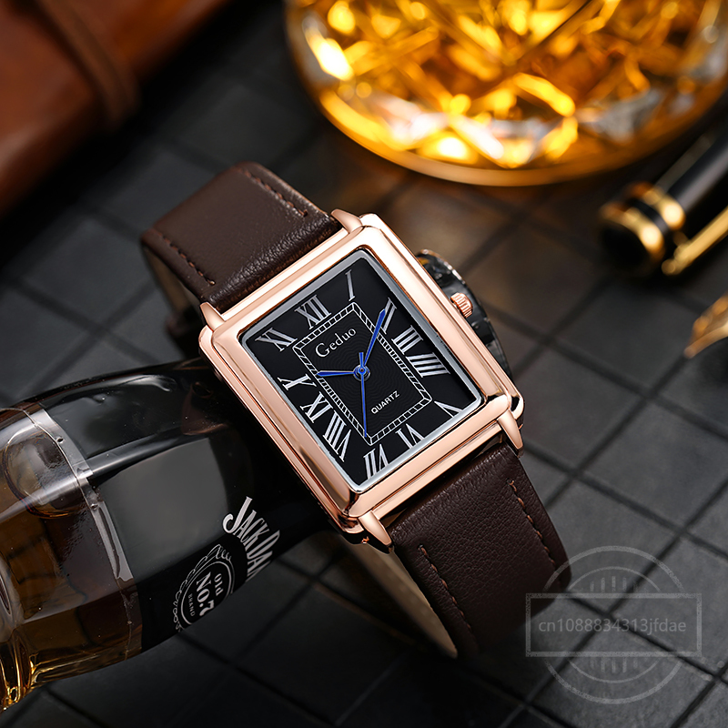 New Fashion Designer Rectangle - Luxury Watch Leather Strap recensione e prezzo