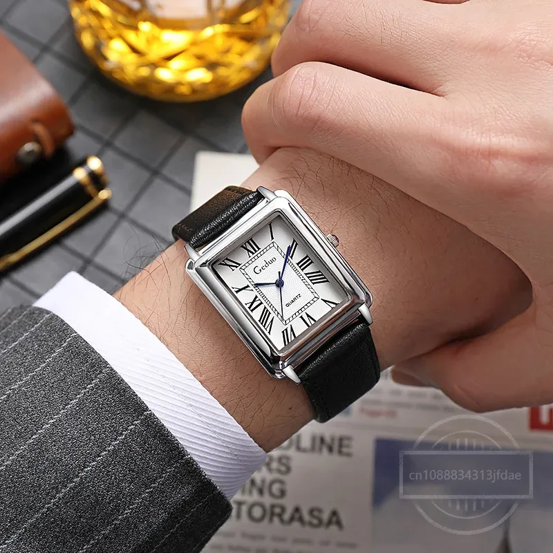 New Fashion Designer Rectangle - Luxury Watch Leather Strap recensione e prezzo