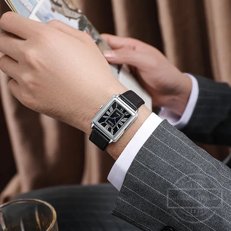 New Fashion Designer Rectangle - Luxury Watch Leather Strap recensione e prezzo