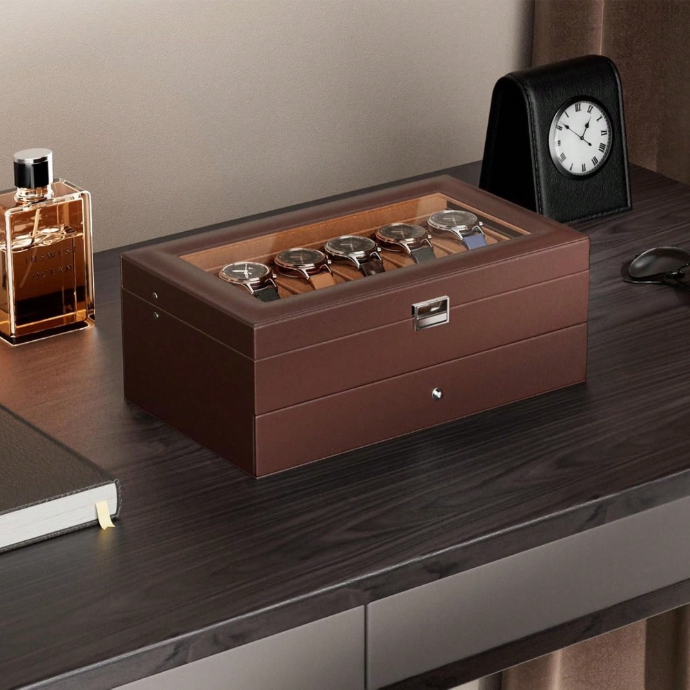 Luxury 12-Slot 2-Layer Watch C - Luxury Watch Holder For Men recensione e prezzo