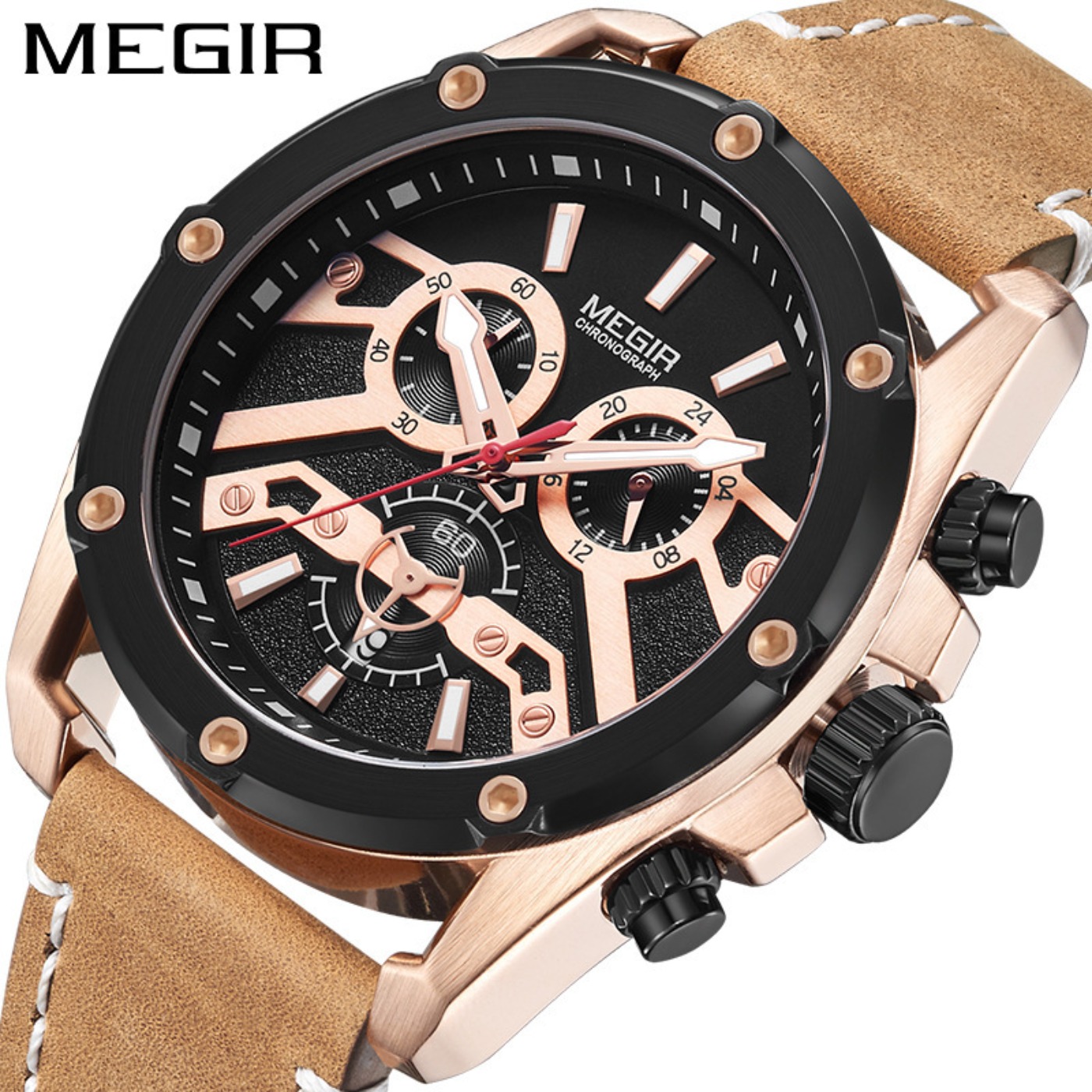 MEGIR Fashion Original Sports  - Luxury Watch Leather Strap recensione e prezzo