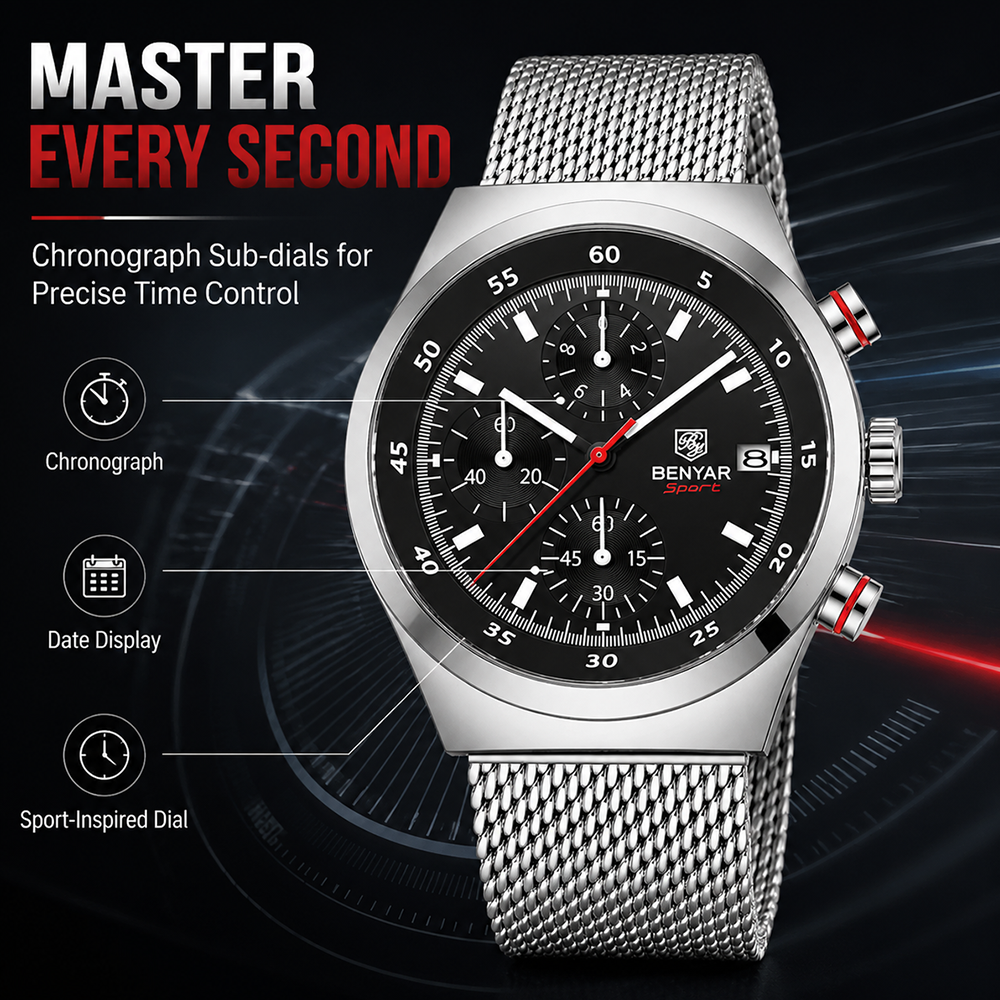 BENYAR Top Luxury Brand Men's  - Luxury Watch Brand recensione e prezzo